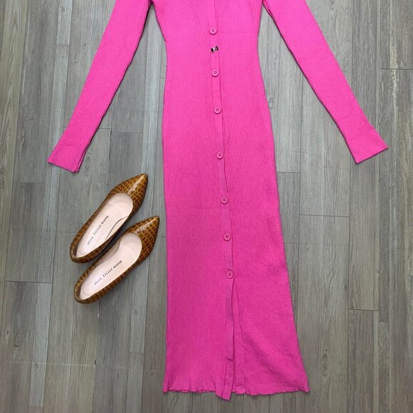 Long Sleeve Bodycon Polo Dress - Picture 2 of 6